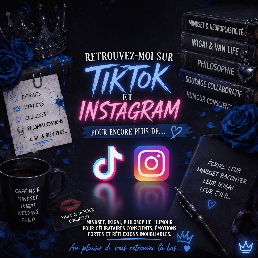 Retrouvez-moi sur TikTok et Instagram — Mindset, Ikigaï, Philosophie, Humour